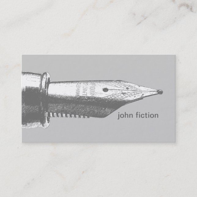 Vintag Fountain Pen Writer Visitenkarte (Vorderseite)
