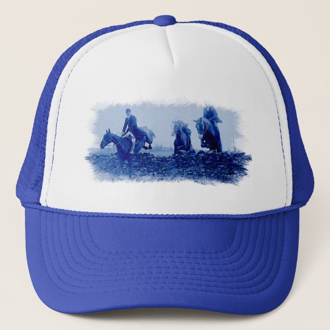 Vintag Fox Hunt Cap Truckerkappe (Vorderseite)