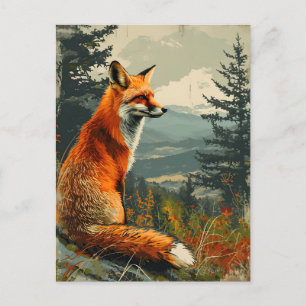 Vintag Fox: Zeitloser Wildcharakter Postkarte