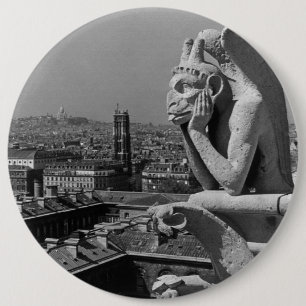 Vintag France Paris Notre Dame Denker der Kathedra Button