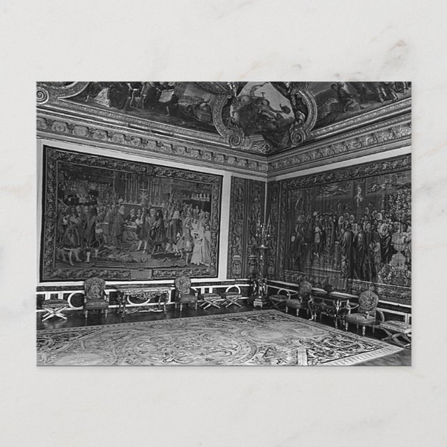 Vintag France Versailles palace Apollo chambre Postkarte (Vorderseite)