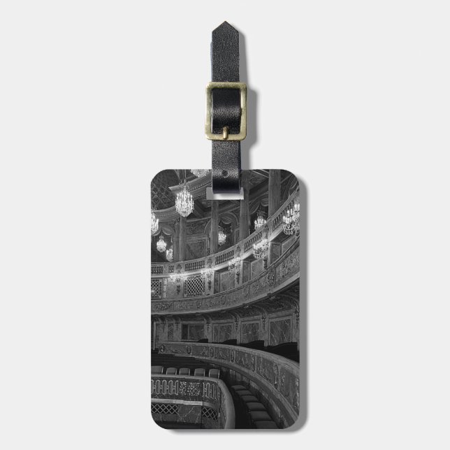 Vintag France Versailles palace oper house Mouse Gepäckanhänger (Vorderseite vertikal)