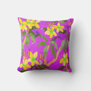 Vintag Frangipani Throw Kissen