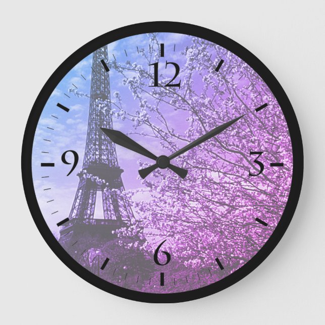 Vintag Frankreich Paris Eiffelturm Große Uhr (Vorderseite)