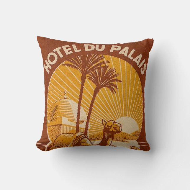 Vintag Französisch Casablanca Throw Kissen (Vorderseite)