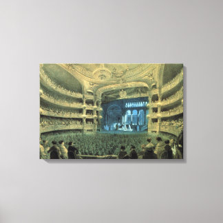 VINTAG FRANZÖSISCHES THEATER, ALTE FRANZÖSISCHE TH LEINWANDDRUCK