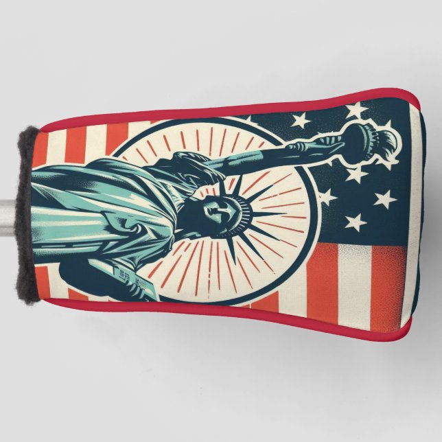 Vintag, Freiheitsstatue Golf Headcover (Vorderseite)