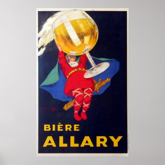 Vintag French Biere Allary von Jean D'Ylen Poster (Vorne)