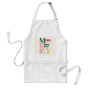 Vintag frohe und farbenfrohe Weihnachten Schürze