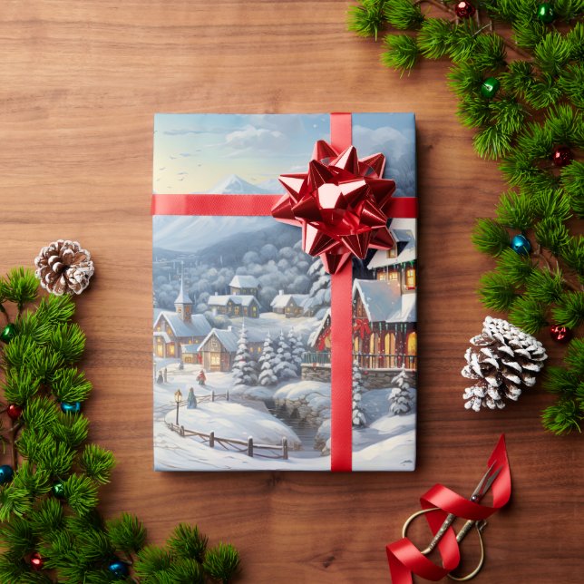 Vintag frohe Weihnachten Geschenkpapier (Feiertagsgeschenk)