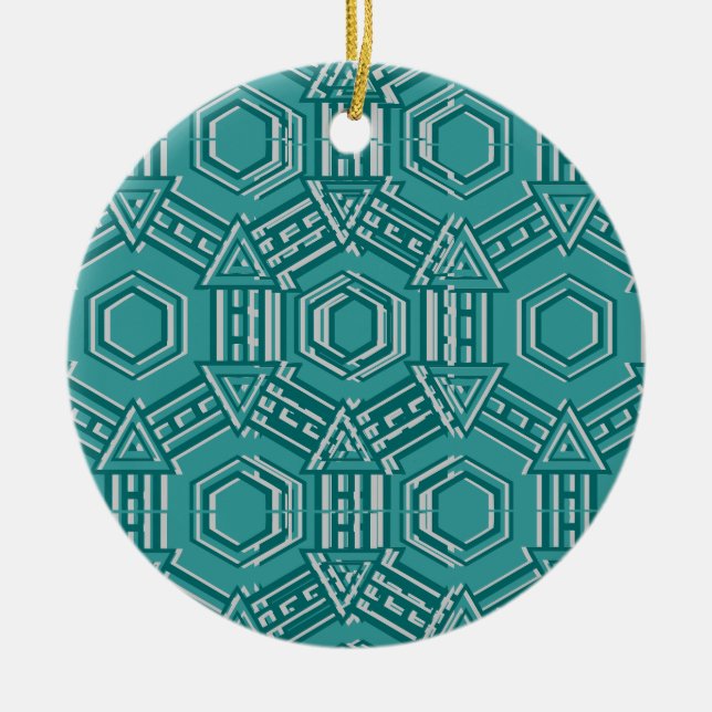 Vintag frohe Weihnachten Keramik Ornament (Vorne)