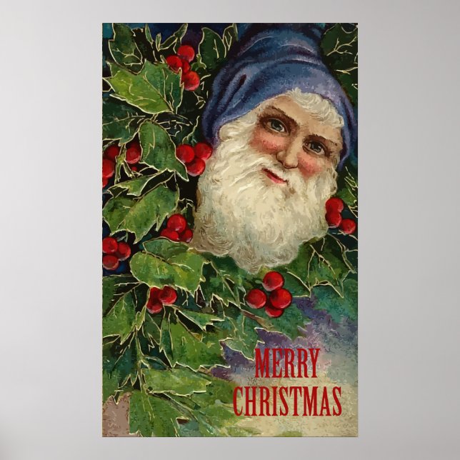 Vintag frohe Weihnachten Poster (Vorne)