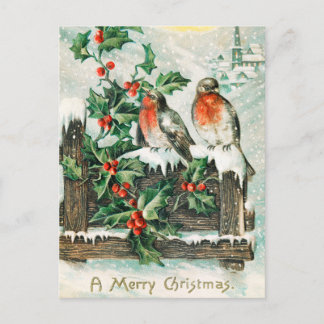 Vintag frohe Weihnachten Postkarte