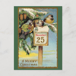 Vintag frohe Weihnachten Postkarte