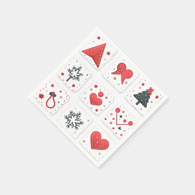 Vintag frohe Weihnachten Serviette (Ecke)