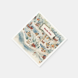 Vintag frohe Weihnachten Serviette