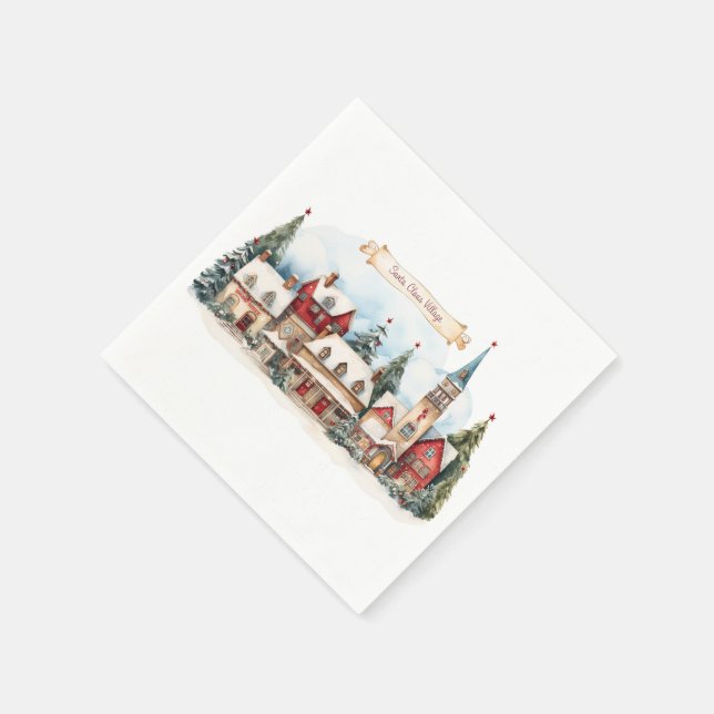 Vintag frohe Weihnachten Serviette (Ecke)