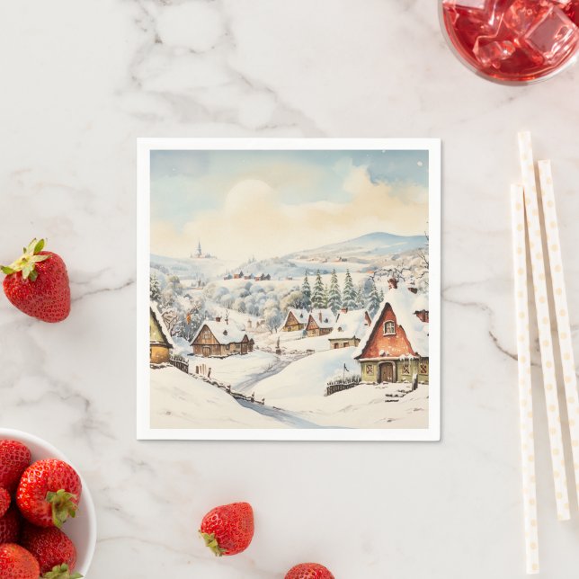 Vintag frohe Weihnachten Serviette (Beispiel)