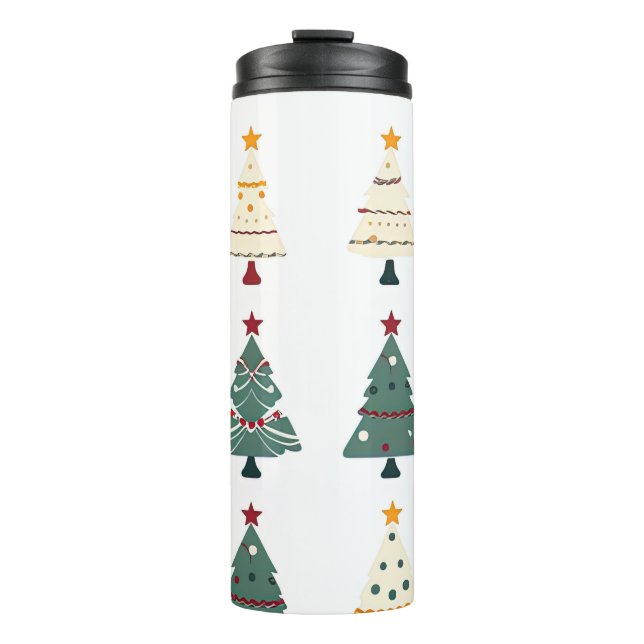 Vintag frohe Weihnachten Thermosbecher (Vorderseite)