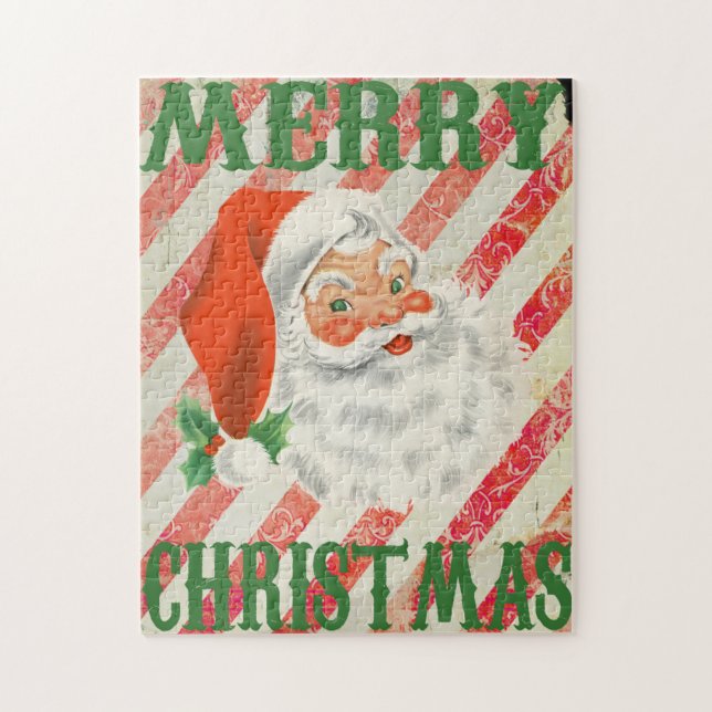 Vintag frohe Weihnachten Weihnachten Weihnachtsman (Vertikal)