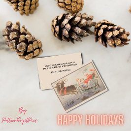 Vintag Frohe Weihnachten Weihnachtsmann Reindeer S