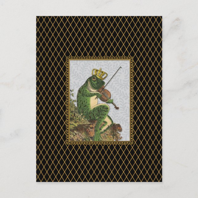 Vintag Froschprinz Charming Postkarte (Vorderseite)