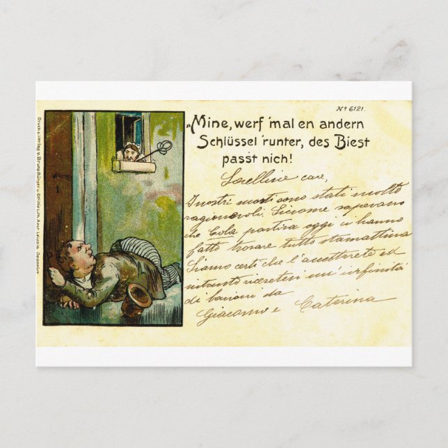 Vintag, frühe deutsche Postkarte, 1900 Postkarte (Vorderseite)