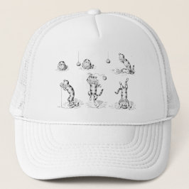 Vintag Funny Catnip Cat Truckerkappe