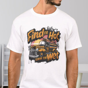 Vintag Funny Fireruck Sunset T-Shirt