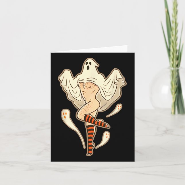 Vintag Funny Gay Halloween Karte (Vorderseite)