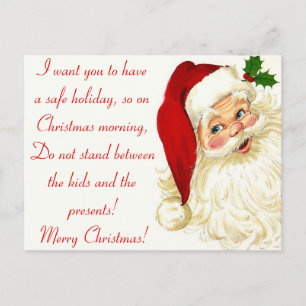 Vintag Funny Santa Claus Postkarte