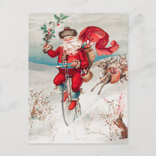 Vintag Funny Santa Claus Weihnachten Postkarte