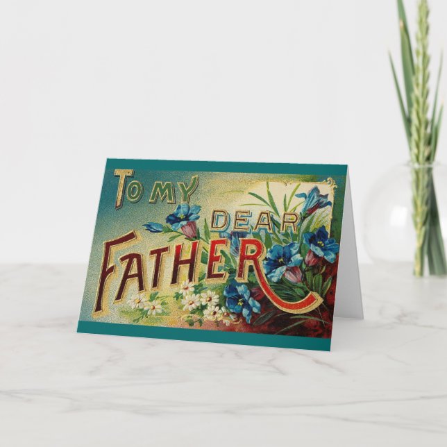 Vintag für meinen lieben Vater Karte (Vorderseite)