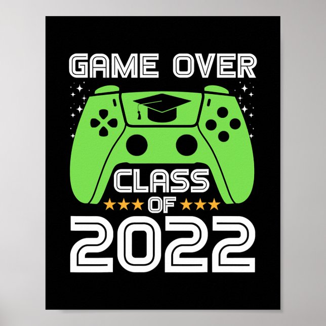 Vintag Gamer Abschluss Over Class 2022 Poster (Vorne)