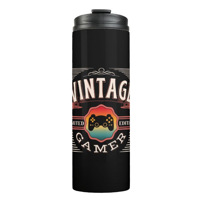 VINTAG GAMER-BEGRENZTE AUSGABE THERMOSBECHER (Vorderseite)