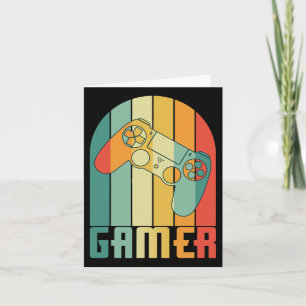 Vintag Gamer Video Game Lover Funny Retro Gaming Karte