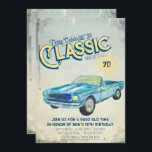 Vintag Garage Poster Party Einladung<br><div class="desc">Rev deine Motoren hoch und rollt weiter, feiere den Typ mit dieser Vintagen Garage-Geburtstagseinladung! Fügen Sie diesem Design Ihre benutzerdefinierte Formulierung hinzu, indem Sie die Felder "Diese Designvorlage bearbeiten" auf der rechten Seite des Elements verwenden, oder klicken Sie auf die blaue Schaltfläche "Anpassen", um den Text anzuordnen, die Schriftart und...</div>