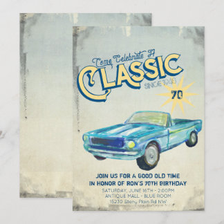 Vintag Garage Poster Party Einladung