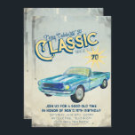 Vintag Garage Poster Party Einladung<br><div class="desc">Rev deine Motoren auf und rüber, feiere deinen Typ mit dieser Vintagen Garage Geburtstagseinladung! Fügen Sie diesem Design Ihre benutzerdefinierte Formulierung hinzu, indem Sie die "Bearbeiten Sie diese Designvorlage"-Felder auf der rechten Seite des Elements verwenden, oder klicken Sie auf die blaue Schaltfläche "Anpassen Sie es", um den Text zu ordnen,...</div>