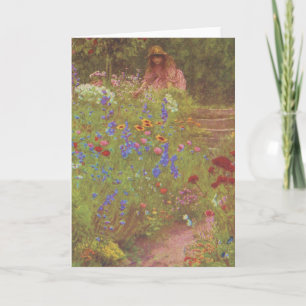 Vintag Garden Art - Allingham, Helen Feiertagskarte