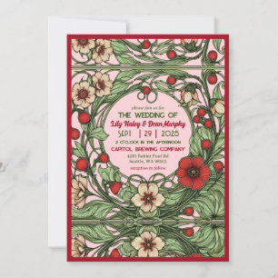 Vintag Garden Art Nouveau Hochzeit Einladung