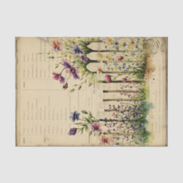 Vintag Garden Journal Seidenpapier
