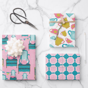 Vintag Garden Tee Party Geschenkpapier Set