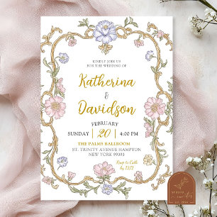 Vintag Garden Wedding Party Einladung