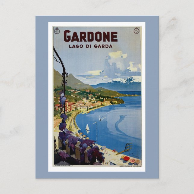 Vintag Gardone Gardone Postkarte (Vorderseite)