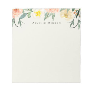 Vintag Gartenblume Notizblock