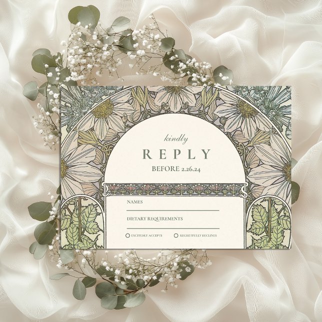 Vintag Gartenhochzeit RSVP Karte (Von Creator hochgeladen)
