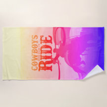 Vintag Gay Cowboy Beach Handtuch