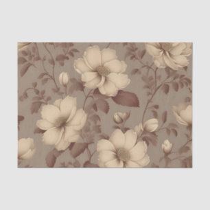 Vintag geblasenes florales Eleganza braun Seidenpapier