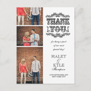 VINTAG Geblüht White Dankeschön Foto Postkarte